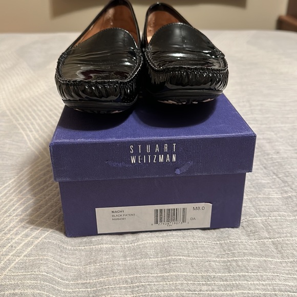 Stuart Weitzman Black Patent Leather Mach Driving Moccasins size 8M - Picture 3 of 13